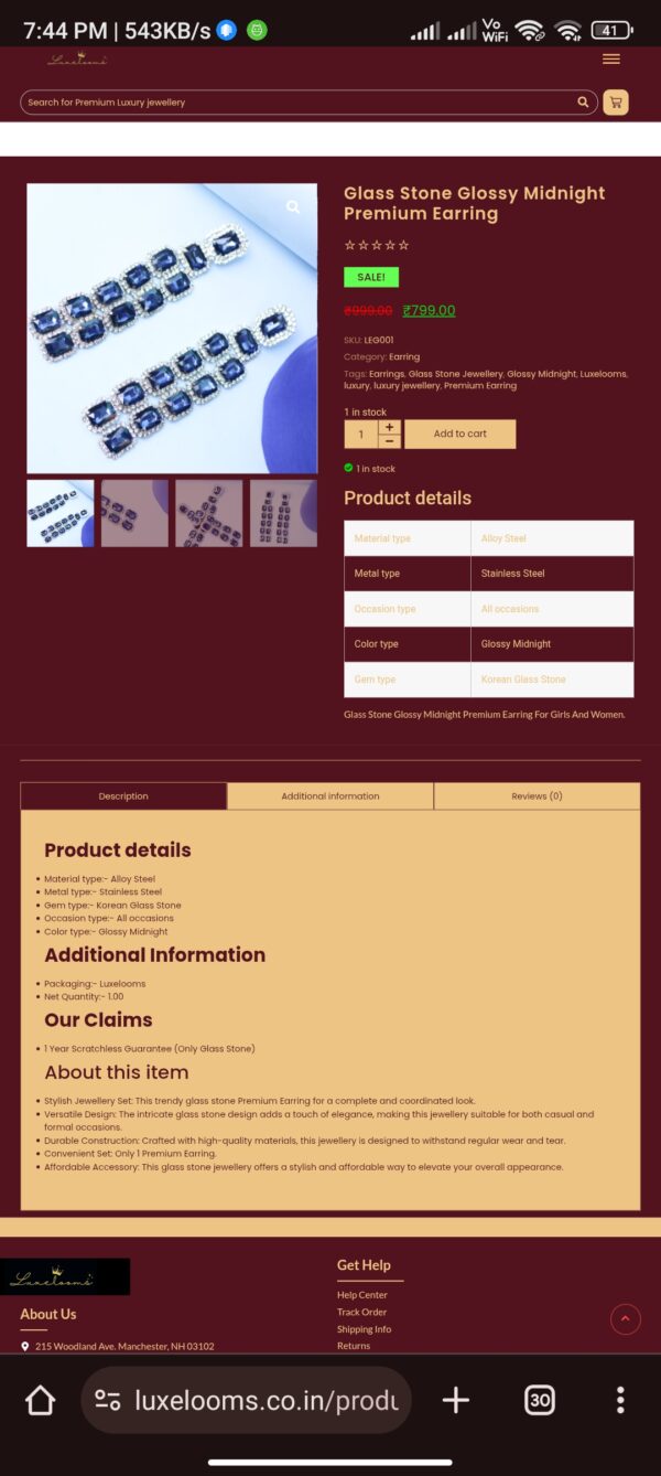 Luxury Jewellery Selling Website - Image 5