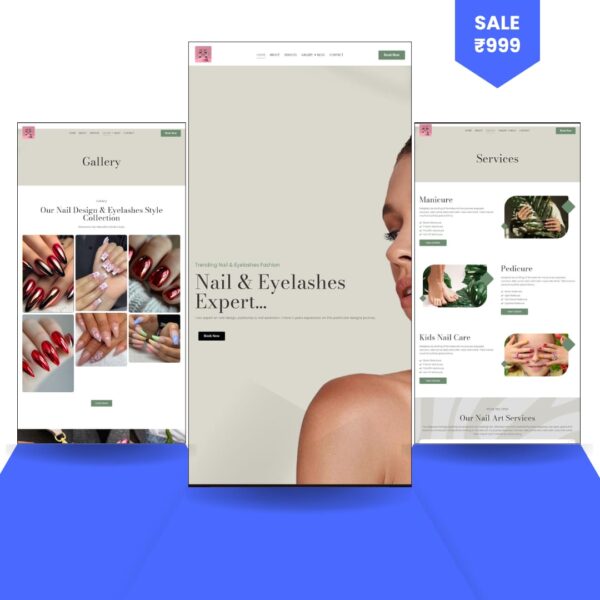Nail & Eyelashes Services Catalogue Website Theme